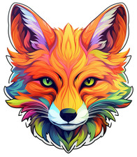 fox sticker 9x9 cm