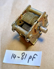 Vintage single gang 14 - 81pF Variable Air Spaced Tuning Capacitor
