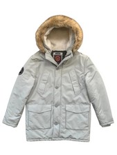 Men’s Superdry Everest Parka Coat Faux Fur Hooded Winter Jacket Grey XXL