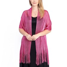 Gold and Silver Fashionable Silk Scarf for Weddings and Evening Parties