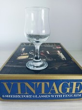 Dema Vintage Set of 6 Sherry/Port Liquor Glasses with Fine Rim
