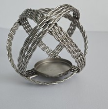 Metal Candle Holder Silver