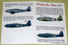 Print Scale Decals 48-011 Hawker Sea Fury decal in 1:48 Scale