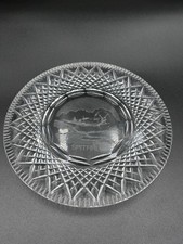 Glass Plate with An Etched Spitfire Plane In Flight