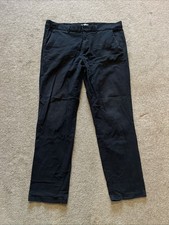 TU | Man Trousers Long Street Mens Size 36R Black 4 Pockets 98% COTTON