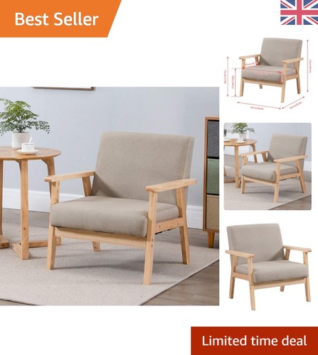 Elegant beige fabric armchair - elegant,