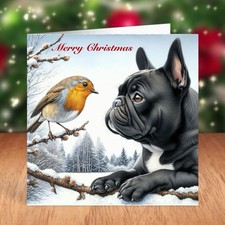 French Bulldog Dog Christmas Card