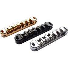 Tune-O-Matic Roller Bridge w/ Posts & Adjusting Key – Chrome, Black or Gold