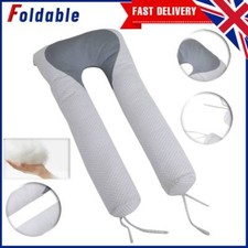 U Shaped Pillow Pregnancy Maternity Full Body Support Pillow Foldable Grey New