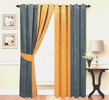 Plush Velvet Eyelet Curtains