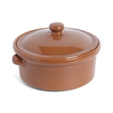 Terracotta Casserole Dish With Lid Glazed Non Stick Spanish Cocotte 1L-3L