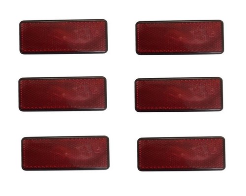Rectangle red reflectors - 6,