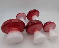 Glass Mushroom Shaped Vases Set of 5, Home Decorations