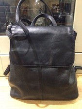 Gigi Black Leather Backpack