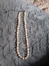 M&S Faux Pearl Necklace  /Silver Tone Costume Jewellery 