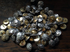 LARGE COLLECTION OF VINTAGE LONDON TRANSPORT BUTTONS CHROME GRIFFIN