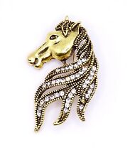 Gold Diamante Horse Head