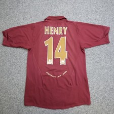 Vintage Arsenal Shirt Medium Red Home Kit 2005 2006 Nike Highbury Henry Jersey