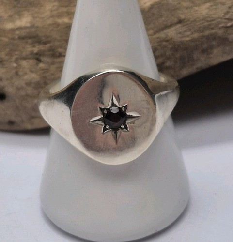 Sterling silver signet ring - sterling,