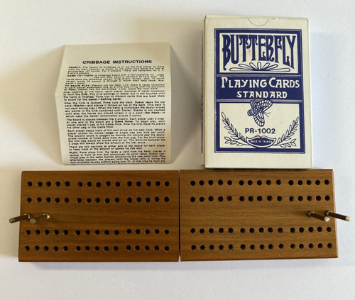 Wooden folding cribbage - folding,