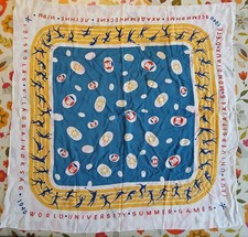 1949 World University Summer Games Memorabillia Rare Head Square/Scarf Vintage
