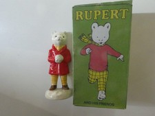 Beswick Rupert The Bear Snowballing Figure Mint and perfect..  With Box