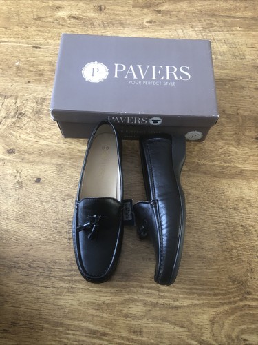 Pavers black leather - pavers, tassel