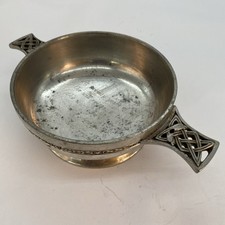 Pewter Quaich Cup Scottish Piper