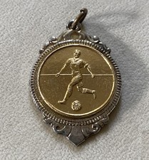 Football Fob Medal Silver/Gold