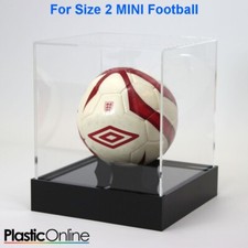 MINI Size 2 Football Display Case Football Riser Stand Signed Ball Holder