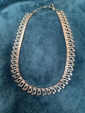 Stunning vintage silver tone choker/ collar 1980s vibe statement piece