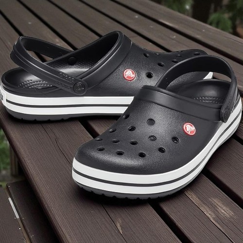 Black adult crocs womens mens - crocs,