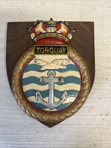 Vintage hms torquay - torquay, crest