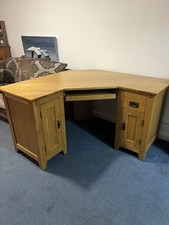 Solid Oak Corner Desk