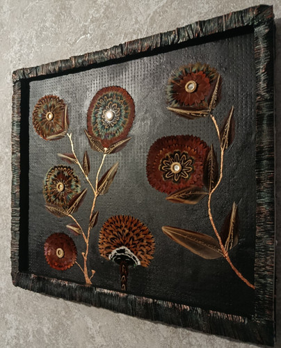Stuffed pheasant painting - painting,