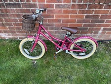 Girls Pendleton Ashbury Kids Bike - 16" Wheel Pink With Carrier Basket