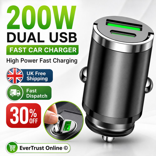 Fast car charger usb cigarette - charger,