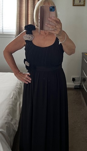 Long black evening dress - long,