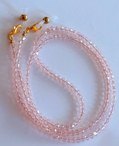 Eyeglass chain clear pink - clear,