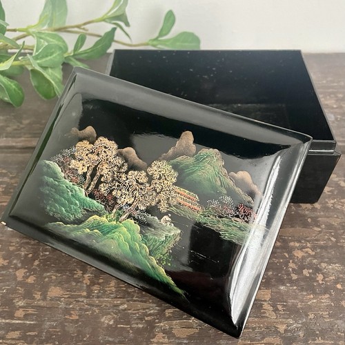 Vintage oriental box black - vintage,