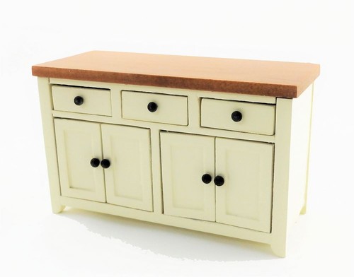 Dolls house cream walnut - house,