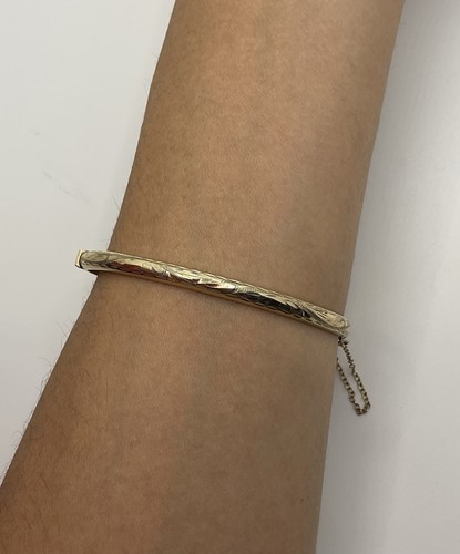 9ct gold bangle - gold, bracelet