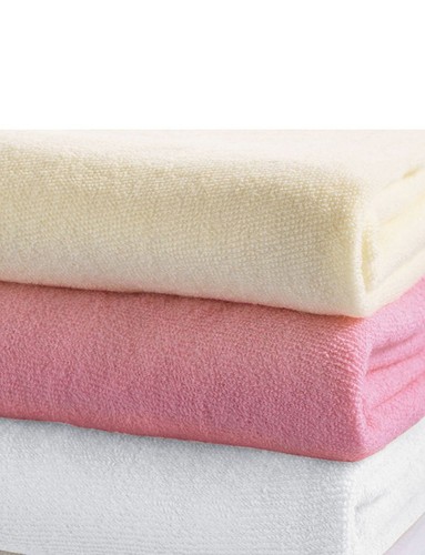 Terry fitted sheet pink super - terry,