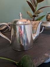 Vintage Silver Plated Teapot – Retro Style – Hinged Lid – EPNS Sheffield Mark