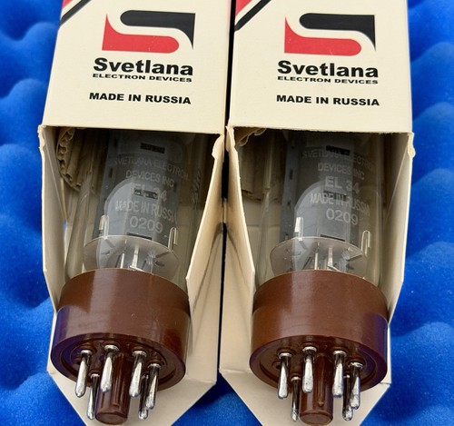 Two svetlana el34 tubes - svetlana,