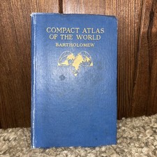 1st edition Vintage 1943 Compact Atlas Of The World Bartholomew Hardback