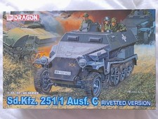 Dragon 1/35 Sd.Kfz 251/1 Ausf.C APC, Rivetted, link track, PE, parts sealed