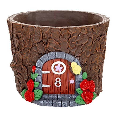 Fairy door plant - door, pot