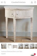 Gustavian French distressed Demi table