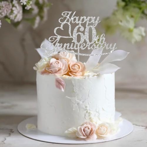 60th anniversary cake toppers - 60th,